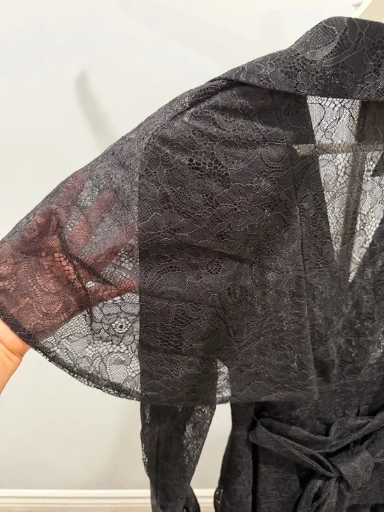 BCBGMaxAzria Lace Peplum Long Trench XXS - Picture 12 of 12